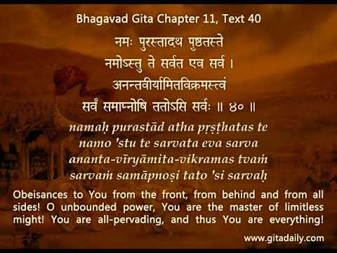 Prayer is meant to act as a complement to prudent action not as a replacement Gita 11.40