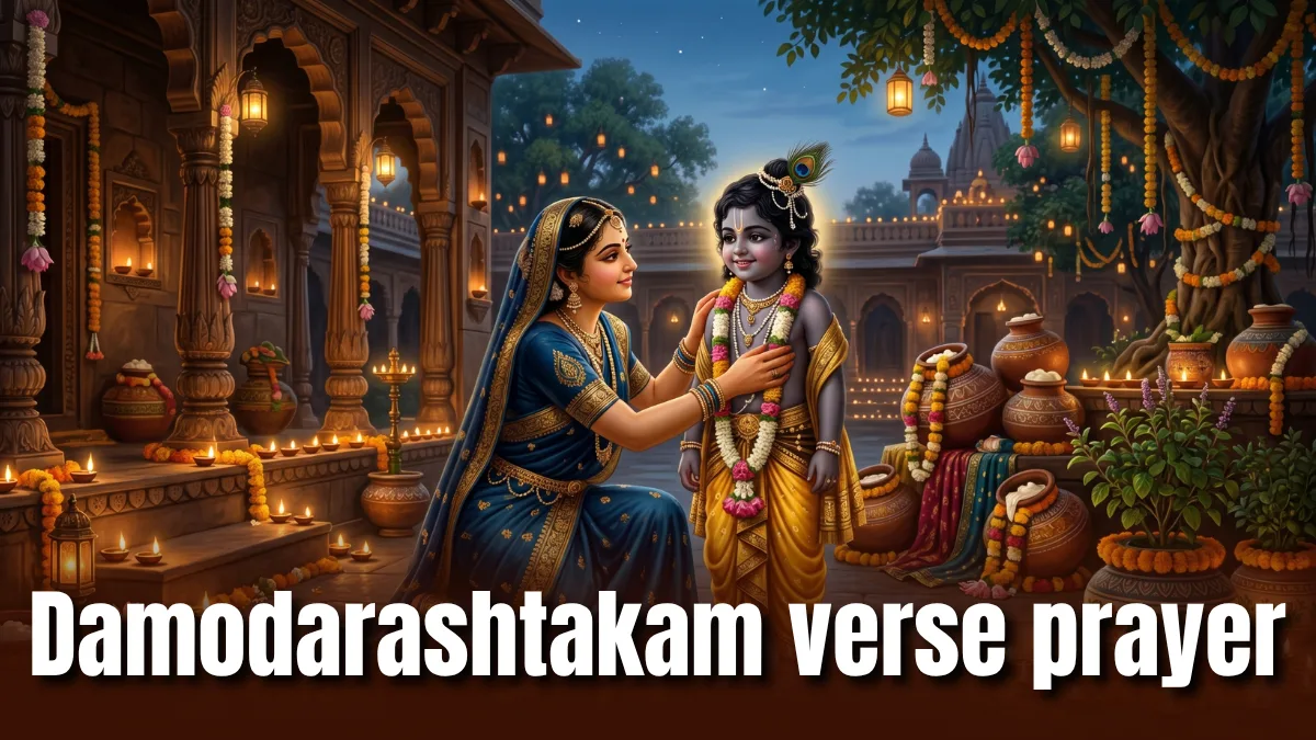 Damodarashtakam verse prayer
